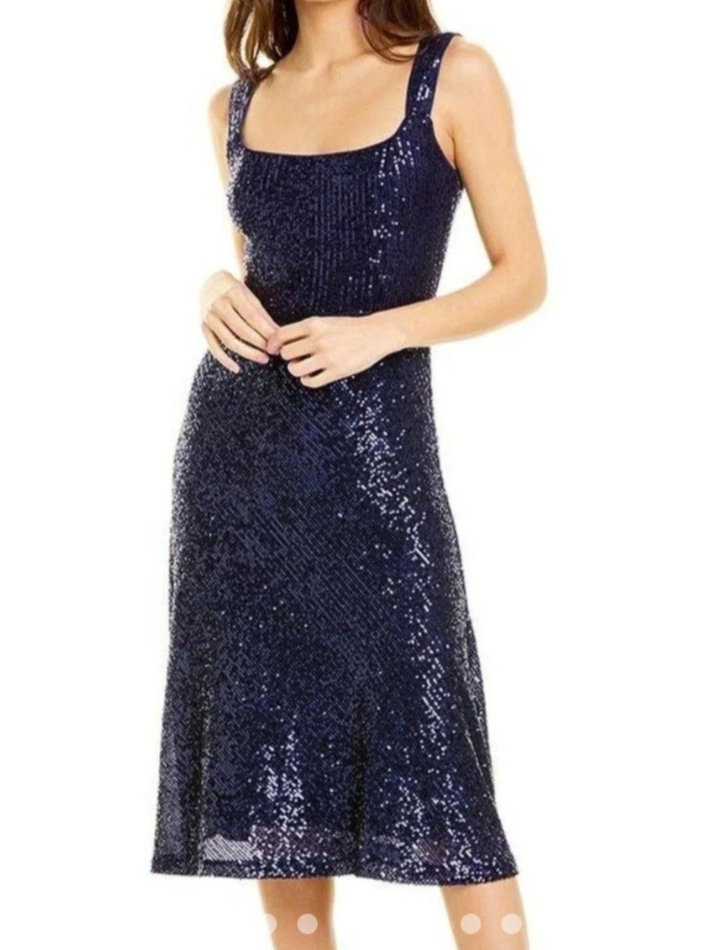 Laundry By Shelli Segal Navy Sequin Midi